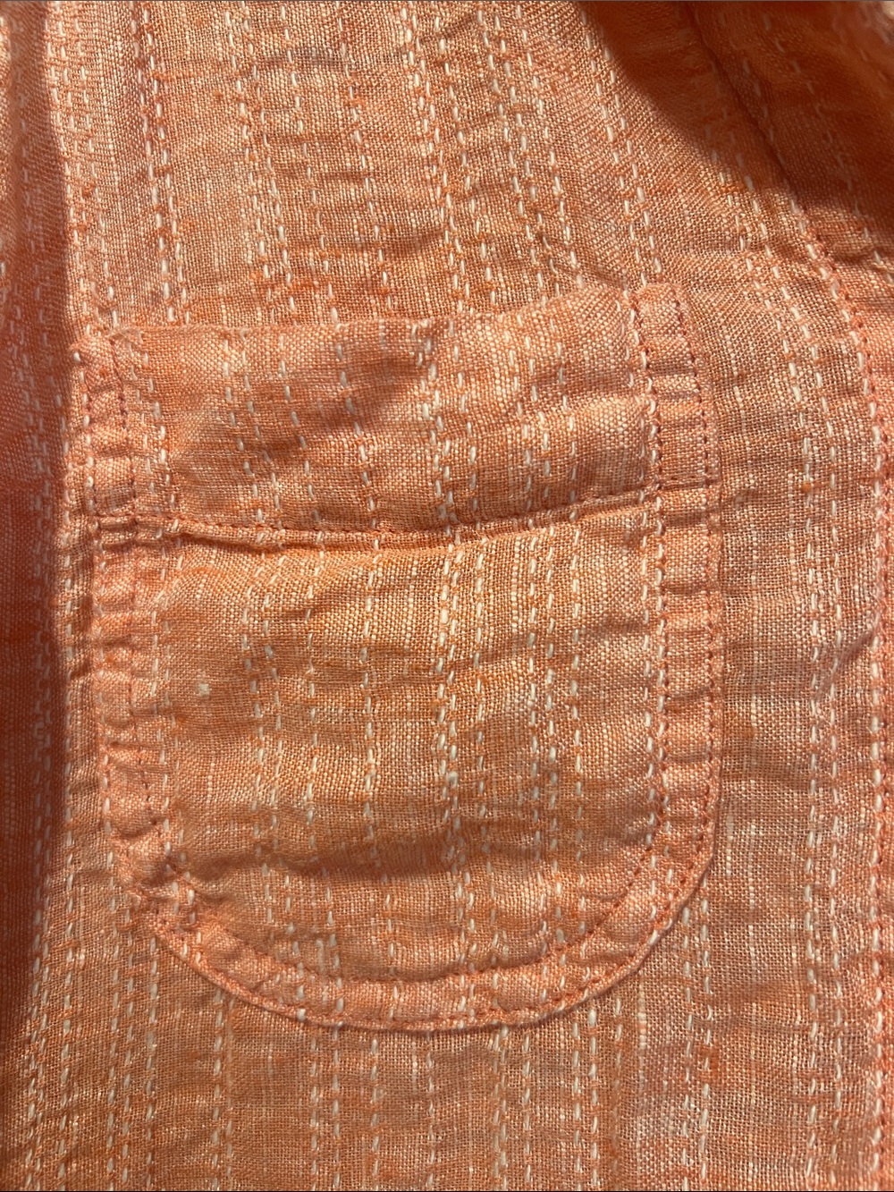 Maeve by Anthropologie Coral linen blend Sleeveless button up top size 4 - Picture 4 of 10